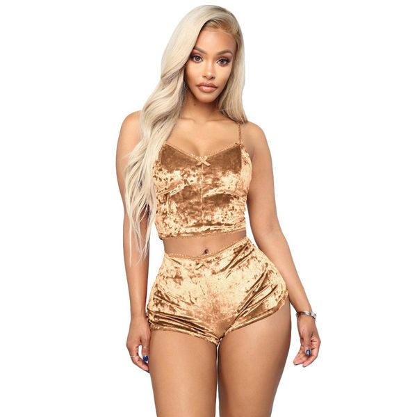 women velvet two piece pants set outfit tank crop spaghetti strap sleeveless crop shorts tracksuit set, White
women velvet two piece pants set outfit tank crop spaghetti strap sleeveless crop shorts tracksuit set, White