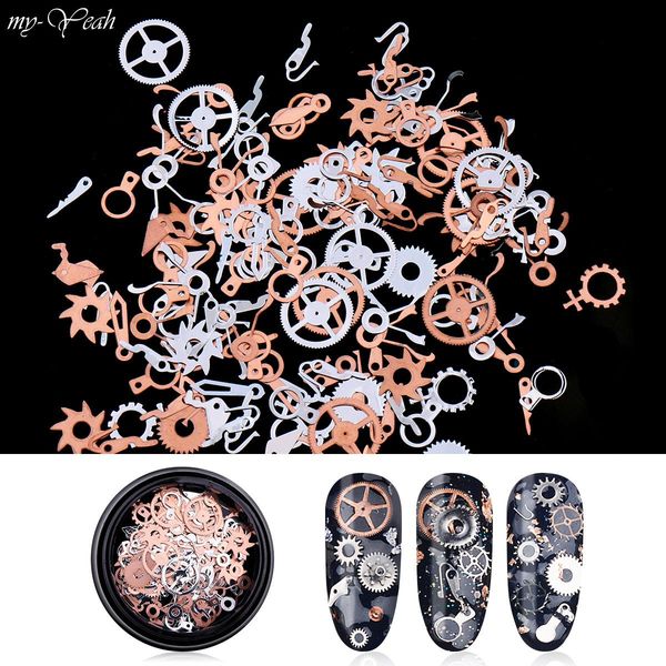5box nail art ultra-thin time gear steam charm flakes steampunk mechanical wheel metal diy sequins decoration accessories, Silver;gold
5box nail art ultra-thin time gear steam charm flakes steampunk mechanical wheel metal diy sequins decoration accessories, Silver;gold