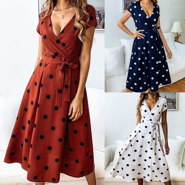 summer dresses v neck short sleeve dress casual mid-calf pleated women clothing womens polka dot, Black;gray
summer dresses v neck short sleeve dress casual mid-calf pleated women clothing womens polka dot, Black;gray