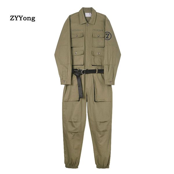 men jumpsuit overalls multi pocket long sleeve beam feet hip hop streetwear cargo pants cool woman rompers trousers, Black
men jumpsuit overalls multi pocket long sleeve beam feet hip hop streetwear cargo pants cool woman rompers trousers, Black