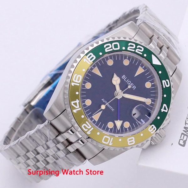 bliger 40mm automatic mechanical mens watch luxury sapphire glass vintage gmt watch luminous waterproof day date wristwatch men, Slivery;brown
bliger 40mm automatic mechanical mens watch luxury sapphire glass vintage gmt watch luminous waterproof day date wristwatch men, Slivery;brown