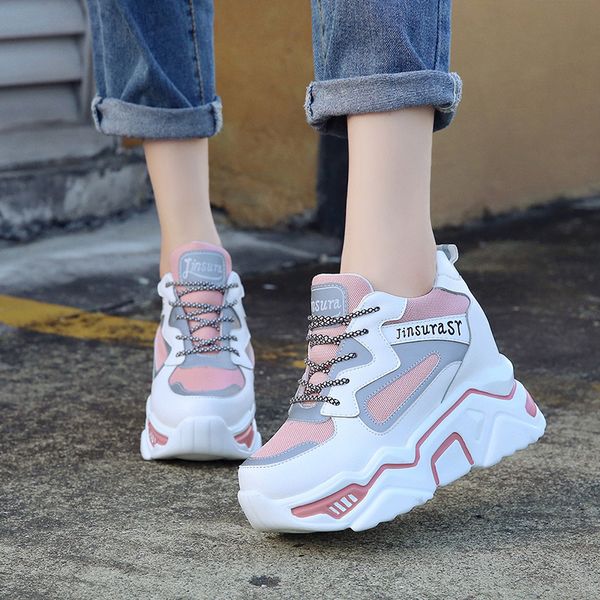 woman autumn hidden heels casual zapatillas mujer ladies chunky platform sneakers women breathable air mesh pink lace up shoes, Black
woman autumn hidden heels casual zapatillas mujer ladies chunky platform sneakers women breathable air mesh pink lace up shoes, Black