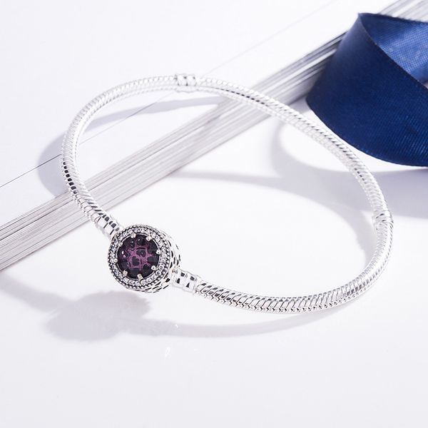 original 925 sterling silver openwork radiant hearts with purple crystal pan bracelet bangle fit women bead charm jewelry, Black
original 925 sterling silver openwork radiant hearts with purple crystal pan bracelet bangle fit women bead charm jewelry, Black