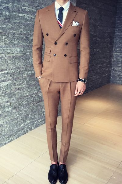fashion brown men suits 3 pieces slim fit double breasted wedding groom tuxedos prom party costume suit men blazer (jacket+pants+vest, Black;gray
fashion brown men suits 3 pieces slim fit double breasted wedding groom tuxedos prom party costume suit men blazer (jacket+pants+vest, Black;gray