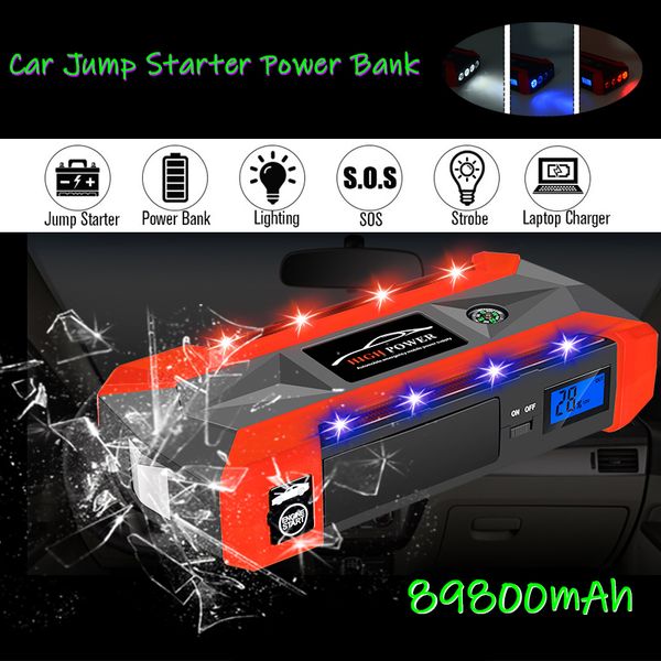 car battery jump starter 89800mah 12v 1000a lcd display portable car jump starter power bank battery emergency charger
car battery jump starter 89800mah 12v 1000a lcd display portable car jump starter power bank battery emergency charger