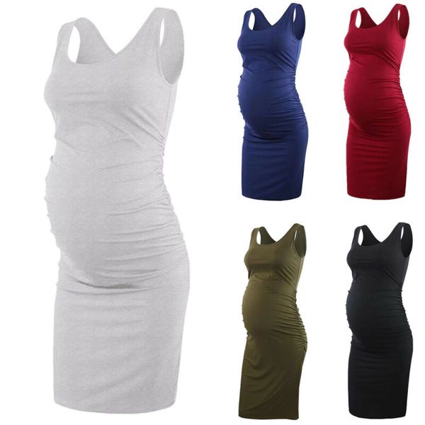 women pregnancy sleeveless maternity stretchy scoop neck casual tank tunic dress, Black;gray
women pregnancy sleeveless maternity stretchy scoop neck casual tank tunic dress, Black;gray