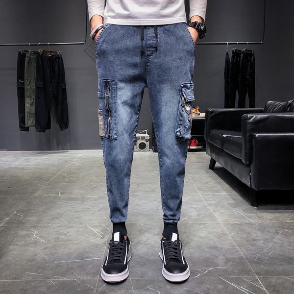 2019 korean version beam pants feet loose youth personality jeans men's multi-pocket overalls hip hop thick japan style blue
2019 korean version beam pants feet loose youth personality jeans men's multi-pocket overalls hip hop thick japan style blue