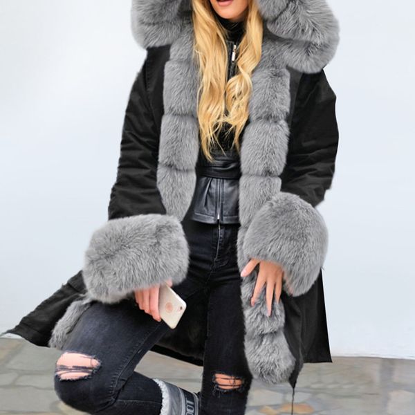 faux fur overcoat women plus size 2xl multi color green thick warm long fur hooded furry winter coat oversized outwear parkas, Black
faux fur overcoat women plus size 2xl multi color green thick warm long fur hooded furry winter coat oversized outwear parkas, Black