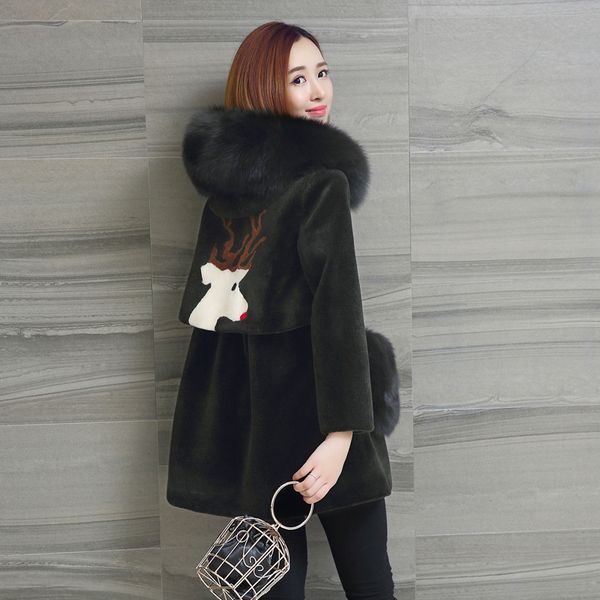 autumn winter coat women clothes 2020 fur hooded wool jacket real fur coat sheep shearling korean suede lining zt3665, Black
autumn winter coat women clothes 2020 fur hooded wool jacket real fur coat sheep shearling korean suede lining zt3665, Black