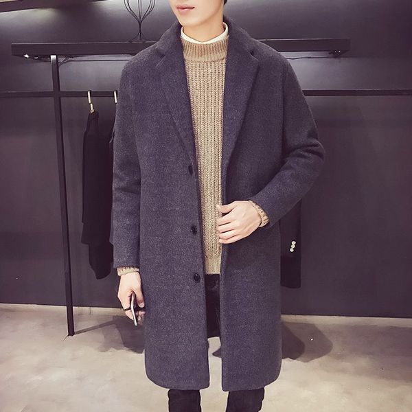 pockets solid wool coat long sleeve turn down collar wool blend coat and jacket single breasted men coats autumn winter, Black
pockets solid wool coat long sleeve turn down collar wool blend coat and jacket single breasted men coats autumn winter, Black