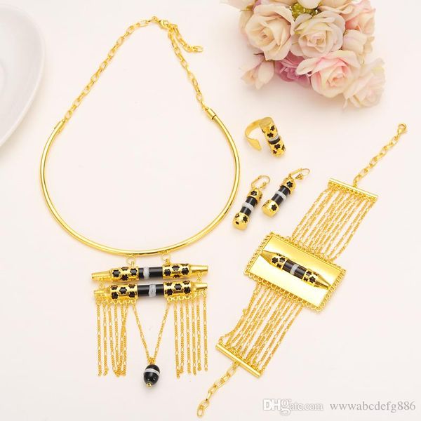 women's unique neck chain a row pendants earrings ring bangle wide sets 14k yellow black fine gold filled eretrian african jewelry set
women's unique neck chain a row pendants earrings ring bangle wide sets 14k yellow black fine gold filled eretrian african jewelry set