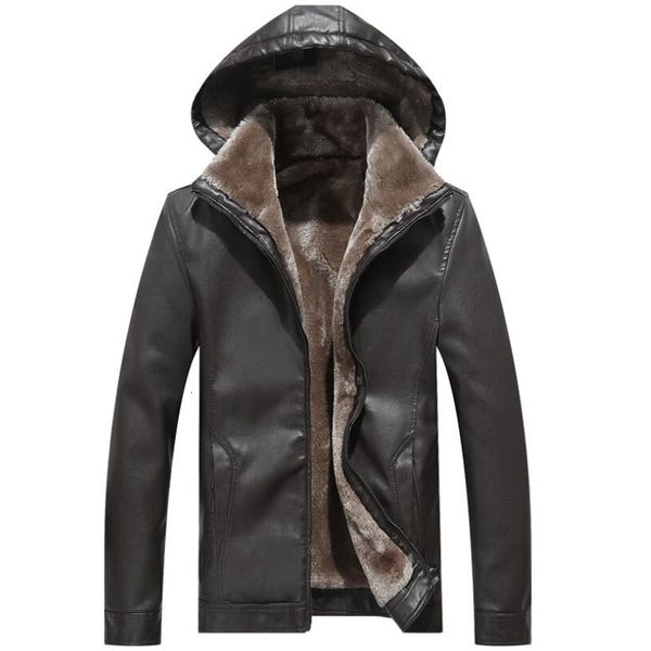 winter leather jacket men thicken fleece warm hooded fur coat male outerwear thick windproof motorcycle biker leather jackets, Black
winter leather jacket men thicken fleece warm hooded fur coat male outerwear thick windproof motorcycle biker leather jackets, Black