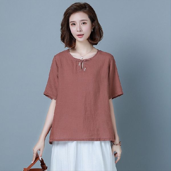 6535 short-sleeved embroidery base artistic loose belly-covering slim cotton t-shirt embroidered cotton t-shirt large size women's fema, White
6535 short-sleeved embroidery base artistic loose belly-covering slim cotton t-shirt embroidered cotton t-shirt large size women's fema, White