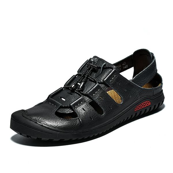summer men's sandals genuine leather shoes fashion summer casual shoes comfortable men beach sandals men big size 38-46, Black
summer men's sandals genuine leather shoes fashion summer casual shoes comfortable men beach sandals men big size 38-46, Black