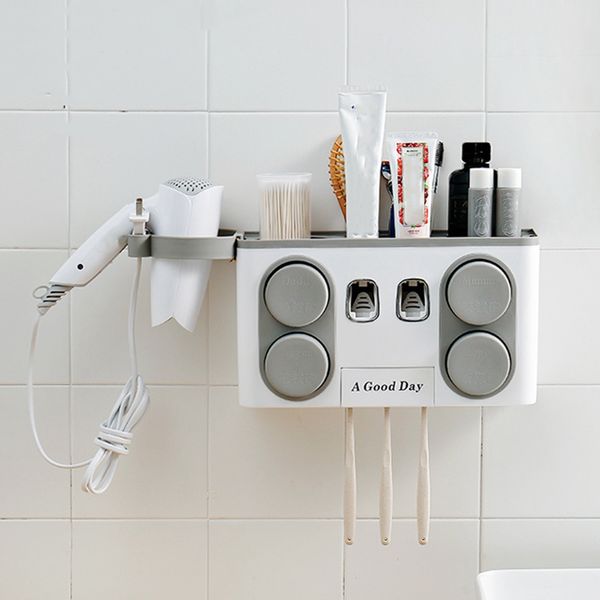 bathroom set accessories toothbrush holder automatic toothpaste dispenser suction cup wall mount bathroom storage box
bathroom set accessories toothbrush holder automatic toothpaste dispenser suction cup wall mount bathroom storage box