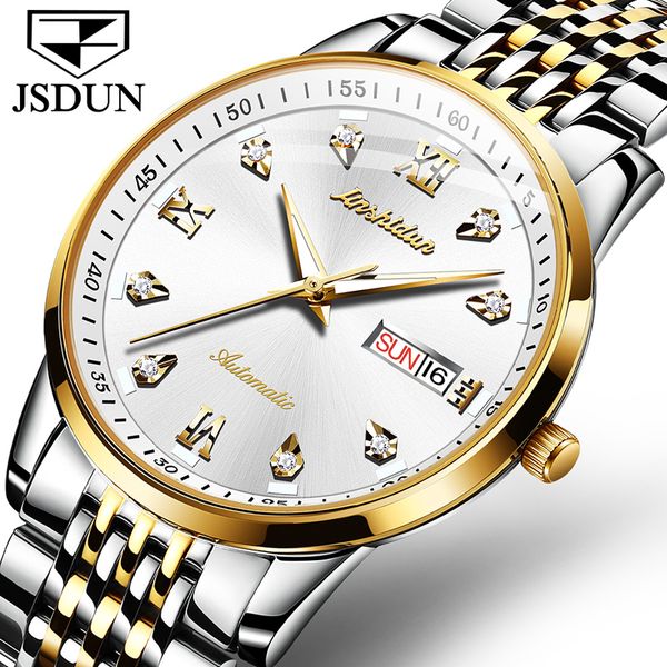 2020 new automatic men's mechanical watch calendar display men watches with rhinestones designer brand relogio masculino, Slivery;brown
2020 new automatic men's mechanical watch calendar display men watches with rhinestones designer brand relogio masculino, Slivery;brown