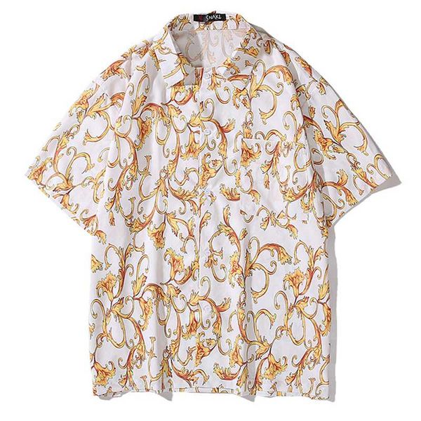 casual men shirt vacation short-sleeved printed shirt male summer trend loose beach flower, White;black
casual men shirt vacation short-sleeved printed shirt male summer trend loose beach flower, White;black