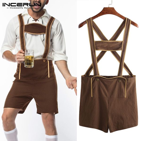 incerun 2019 fashion men romper playsuit solid fitness cotton straps men pants suspenders beer festival party cosplay costumes, Black
incerun 2019 fashion men romper playsuit solid fitness cotton straps men pants suspenders beer festival party cosplay costumes, Black