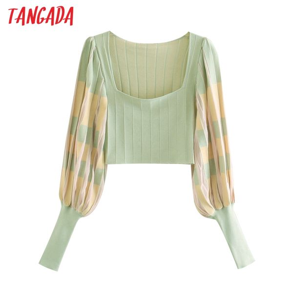 tangada 2020 autumn women green knit sweater lantern long sleeve ladies crop knitted jumper 3h656, White;black
tangada 2020 autumn women green knit sweater lantern long sleeve ladies crop knitted jumper 3h656, White;black
