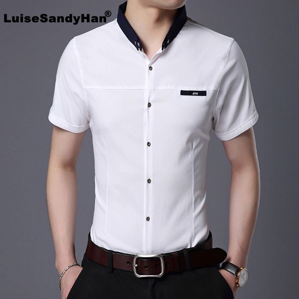 2020 новая высококачественная мужская летняя рубашка camisa с короткими рукавами тонкая удобная деловая повседневная рубашка большого размер, White;black
2020 новая высококачественная мужская летняя рубашка camisa с короткими рукавами тонкая удобная деловая повседневная рубашка большого размер, White;black