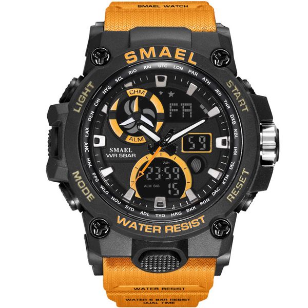 new smael men sport watch men army watch waterproof clock digital s resist led erkek kol saati uhren, Slivery;brown
new smael men sport watch men army watch waterproof clock digital s resist led erkek kol saati uhren, Slivery;brown