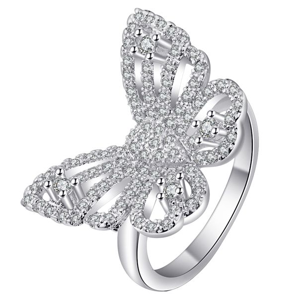 s925 mall lovely butterfly rings for women paved tiny zirconia crystal fashion white trendy elegant accessories jewelry rings, Silver
s925 mall lovely butterfly rings for women paved tiny zirconia crystal fashion white trendy elegant accessories jewelry rings, Silver