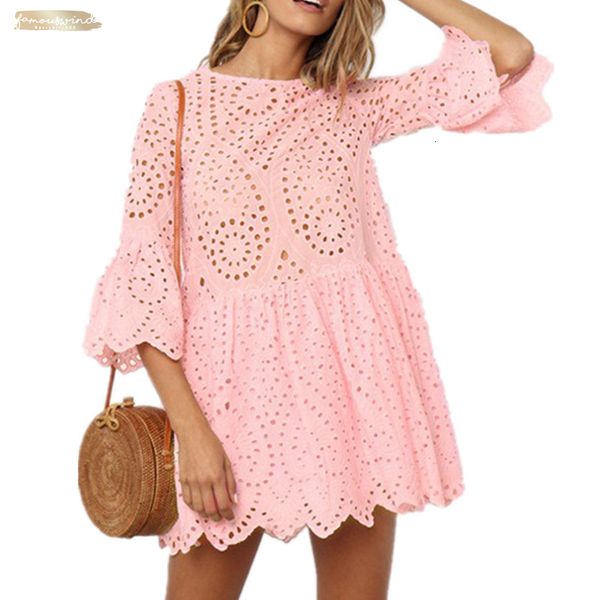 women lace vestidos dress ruffle sleeve white cotton mini dresses hollow out short dress embroidery new, Black;gray
women lace vestidos dress ruffle sleeve white cotton mini dresses hollow out short dress embroidery new, Black;gray
