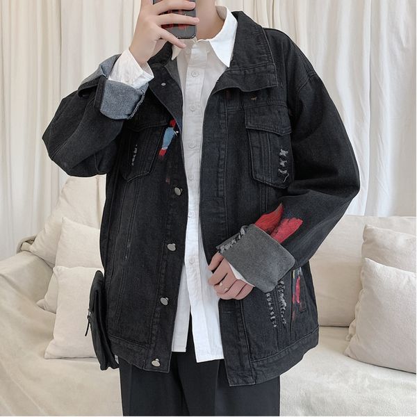 autumn new denim jacket men fashion printing washed casual denim jacket man streetwear wild hip hop loose bomber m-5xl, Black;brown
autumn new denim jacket men fashion printing washed casual denim jacket man streetwear wild hip hop loose bomber m-5xl, Black;brown