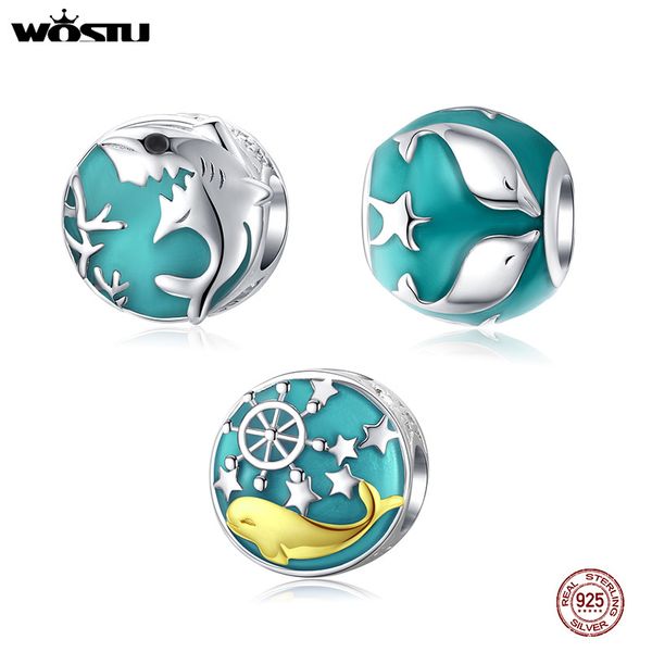 wostu real 925 sterling silver round beads crystal shark whale dolphin blue charms fit original bracelet pendant fashion jewelry
wostu real 925 sterling silver round beads crystal shark whale dolphin blue charms fit original bracelet pendant fashion jewelry