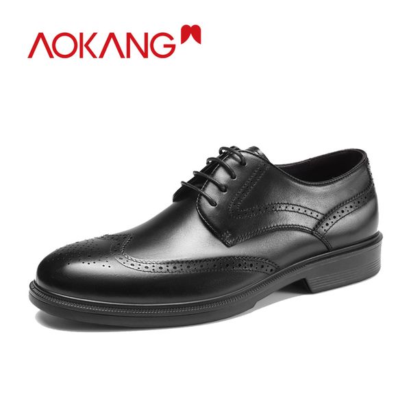 aokang new arrival autumn men shoes genuine leather brogue shoes man breathable dress men hardwearing business, Black
aokang new arrival autumn men shoes genuine leather brogue shoes man breathable dress men hardwearing business, Black