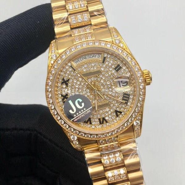 fashion luxury watch 36mm dial diamonds case gold stainless steel watch sapphire asia 2836 automatic movement watches, Slivery;brown
fashion luxury watch 36mm dial diamonds case gold stainless steel watch sapphire asia 2836 automatic movement watches, Slivery;brown