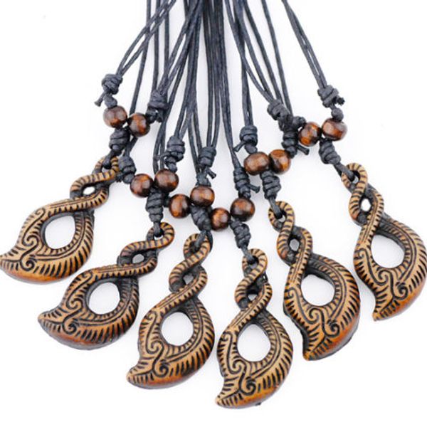 wholesale lot 12pcs imitation yak bone carving double twist maori hook pendant charm adjustable necklace amulet gifts for men women mn174, Silver
wholesale lot 12pcs imitation yak bone carving double twist maori hook pendant charm adjustable necklace amulet gifts for men women mn174, Silver