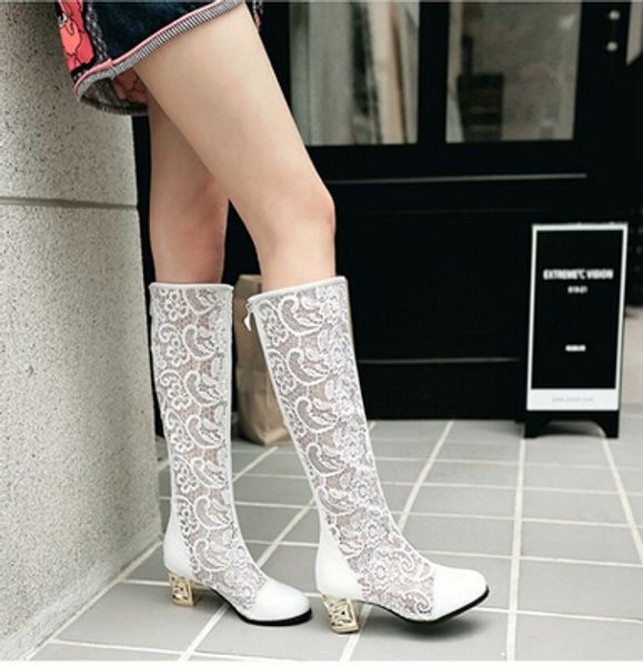 2015 korean version of the summer hollow women shoes spring and autumn high boots cool boots lace within the increase shoes, Black
2015 korean version of the summer hollow women shoes spring and autumn high boots cool boots lace within the increase shoes, Black