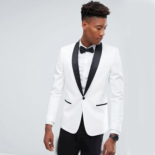 white one button mens suits slim fit groomsmen wedding tuxedos for men blazers shawl lapel prom suit (jacket+pants+bow tie, Black;gray
white one button mens suits slim fit groomsmen wedding tuxedos for men blazers shawl lapel prom suit (jacket+pants+bow tie, Black;gray