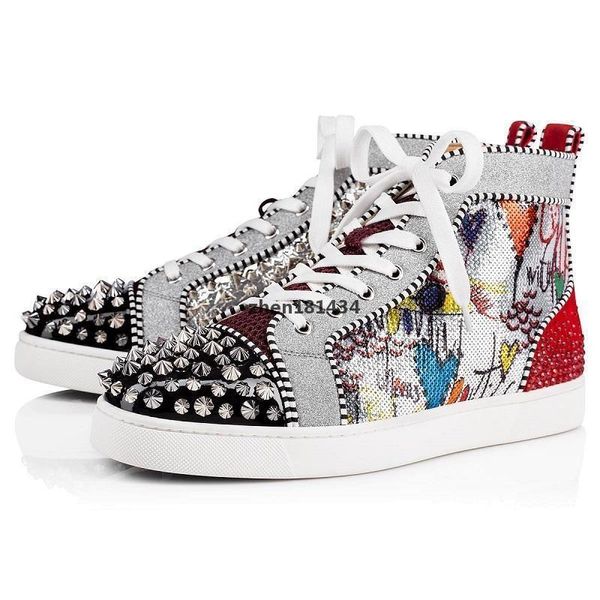 2020 new new luxury shoes studded spikes fashion red leather mens womens flat bottoms luxury shoes party lovers sneakers, Black
2020 new new luxury shoes studded spikes fashion red leather mens womens flat bottoms luxury shoes party lovers sneakers, Black