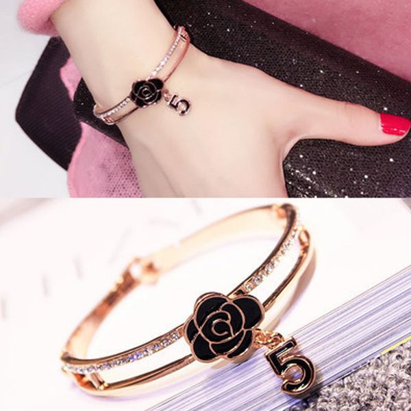 design camellia bangles for women crystal rhinestone letter 5 bangle bracelet wedding jewelry, Golden;silver
design camellia bangles for women crystal rhinestone letter 5 bangle bracelet wedding jewelry, Golden;silver