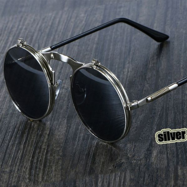 steampunk sunglasses round metal women style retro flip circular double metal sun glasses men circle sun glasses, White;black
steampunk sunglasses round metal women style retro flip circular double metal sun glasses men circle sun glasses, White;black