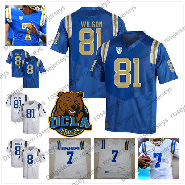 2019 ncaa bruins # 3 уилтон спейт 5 кенни исли 79 джонатан огден 81 калеб уилсон винтаж колледж футбол светло-голубой белый белый джерси, Black
2019 ncaa bruins # 3 уилтон спейт 5 кенни исли 79 джонатан огден 81 калеб уилсон винтаж колледж футбол светло-голубой белый белый джерси, Black