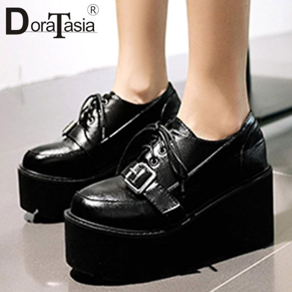 doratasia fashion punk girl round toe platform buckle pumps casual pumps women lace up wedges black sewing shoes woman
doratasia fashion punk girl round toe platform buckle pumps casual pumps women lace up wedges black sewing shoes woman