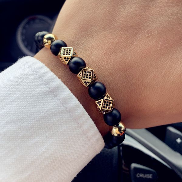 fashion new charm bracelet men pave cubic zirconia geometric matte bracelet for men jewelry gift pulsera hombre, Golden;silver
fashion new charm bracelet men pave cubic zirconia geometric matte bracelet for men jewelry gift pulsera hombre, Golden;silver
