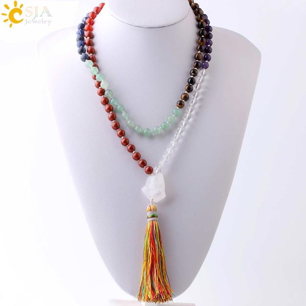 fashion- natural stone 7 chakra long necklace white crystal tassel pendant knotted weave sweater chain women healing necklaces f778, Silver
fashion- natural stone 7 chakra long necklace white crystal tassel pendant knotted weave sweater chain women healing necklaces f778, Silver