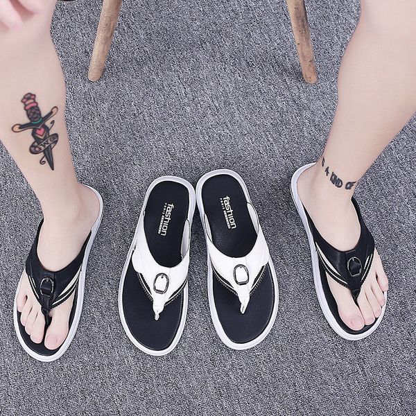 men's outdoor sandals summer sandals fashion trend of korean version of outer wear flip plywood personalized slip sandals and slippers, Black
men's outdoor sandals summer sandals fashion trend of korean version of outer wear flip plywood personalized slip sandals and slippers, Black