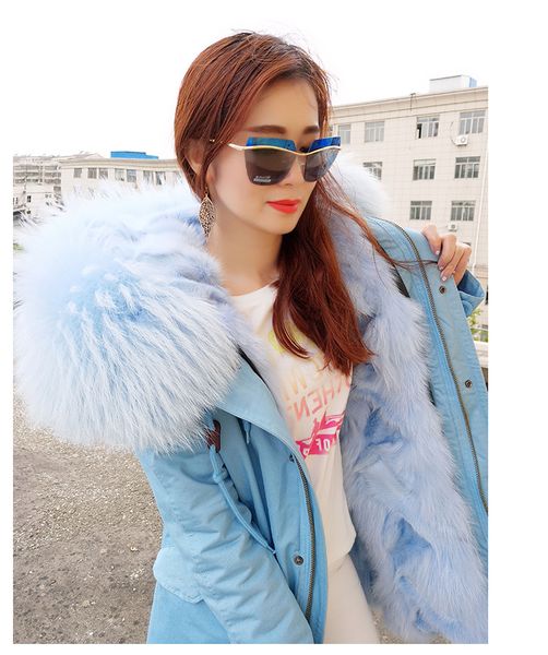 beauitful light blue fur trim hoody light blue fox fur lining sky blue canvas jackets winter fox fur parkas australia, Black
beauitful light blue fur trim hoody light blue fox fur lining sky blue canvas jackets winter fox fur parkas australia, Black