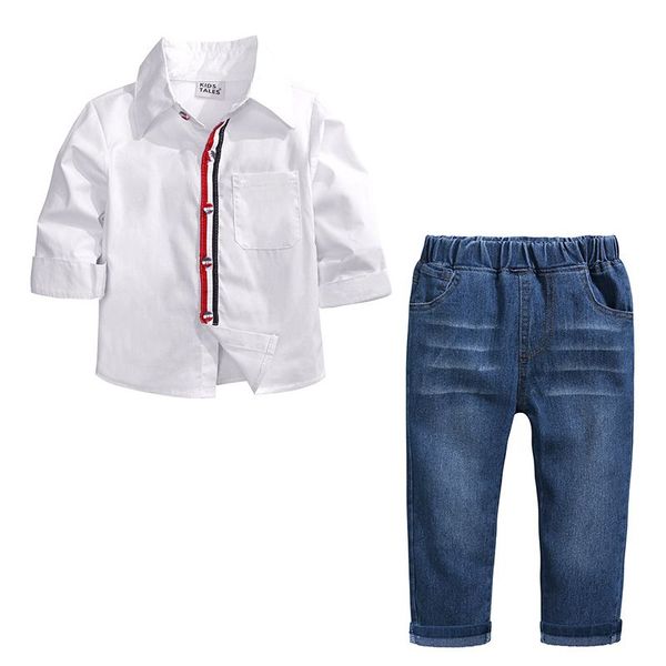 new autumn spring kid baby boy clothing sets white long sleeve shirt long denim pants xmas outfit holiday clothes
new autumn spring kid baby boy clothing sets white long sleeve shirt long denim pants xmas outfit holiday clothes