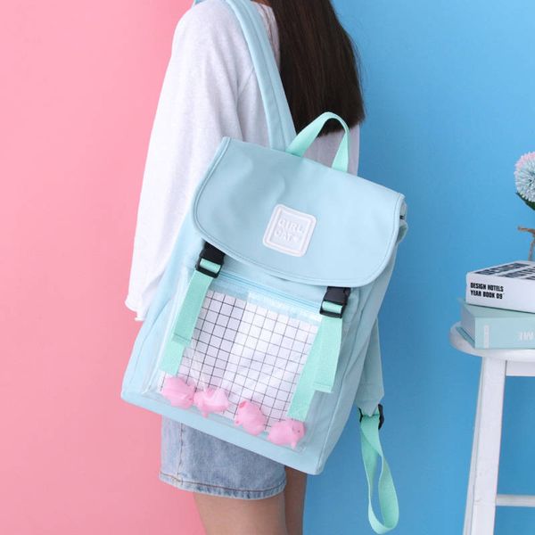 transparent waterproof girls school bags concise women backpacks cute bags 2020 new arrival student backpacks 
transparent waterproof girls school bags concise women backpacks cute bags 2020 new arrival student backpacks
