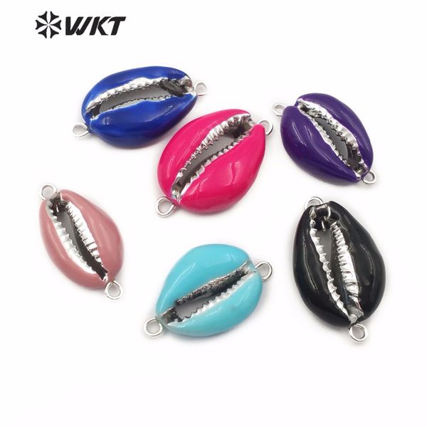 wt-jp128 colorful shell pendant natural cowrie shell with resin oil process silver trim for bracelet/necklace connector, Black
wt-jp128 colorful shell pendant natural cowrie shell with resin oil process silver trim for bracelet/necklace connector, Black