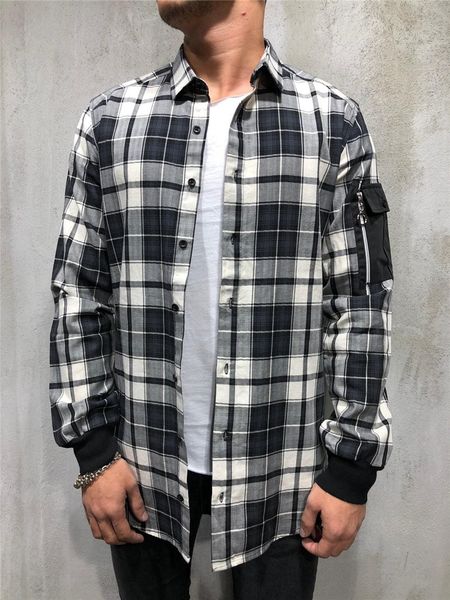 plaid print mens designer shirts fashion single breasted mens casual shirts casual long sleeve mens shirts males clothing, White;black
plaid print mens designer shirts fashion single breasted mens casual shirts casual long sleeve mens shirts males clothing, White;black