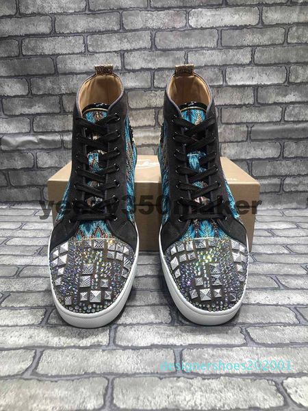 new designer sneakers red bottom shoe high cut studded diamond luxury for men and women shoes party wedding crystal leather sneakers d01, Black
new designer sneakers red bottom shoe high cut studded diamond luxury for men and women shoes party wedding crystal leather sneakers d01, Black