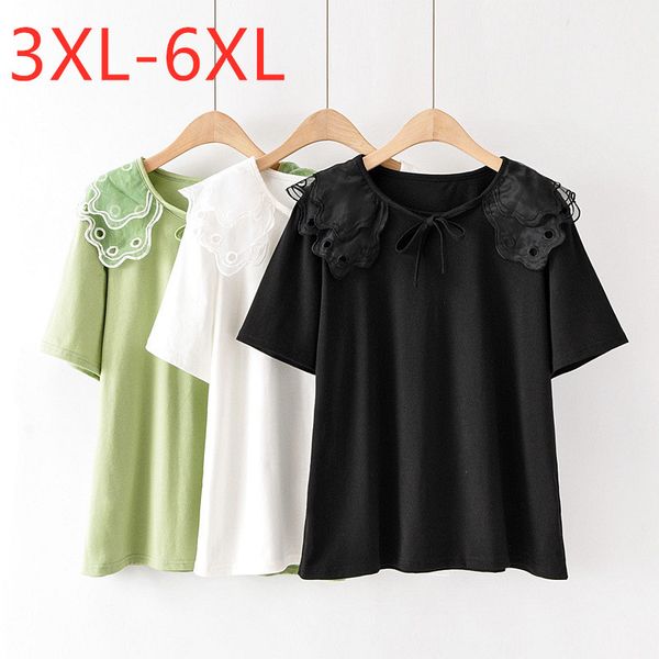 new 2020 summer plus size for women large loose short sleeve cotton lace bow neck t-shirt black green 3xl 4xl 5xl 6xl, White
new 2020 summer plus size for women large loose short sleeve cotton lace bow neck t-shirt black green 3xl 4xl 5xl 6xl, White