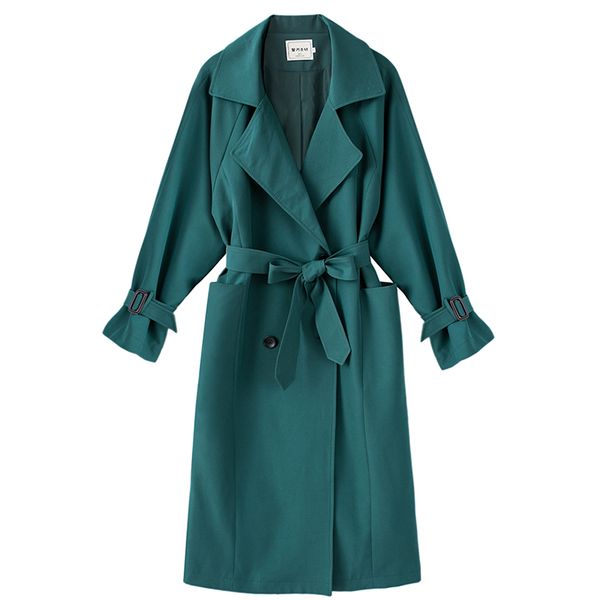 2018 women solid green medium long trench with belt female double breasted loose coat lightweight full sleeve fashion streetwear, Tan;black
2018 women solid green medium long trench with belt female double breasted loose coat lightweight full sleeve fashion streetwear, Tan;black